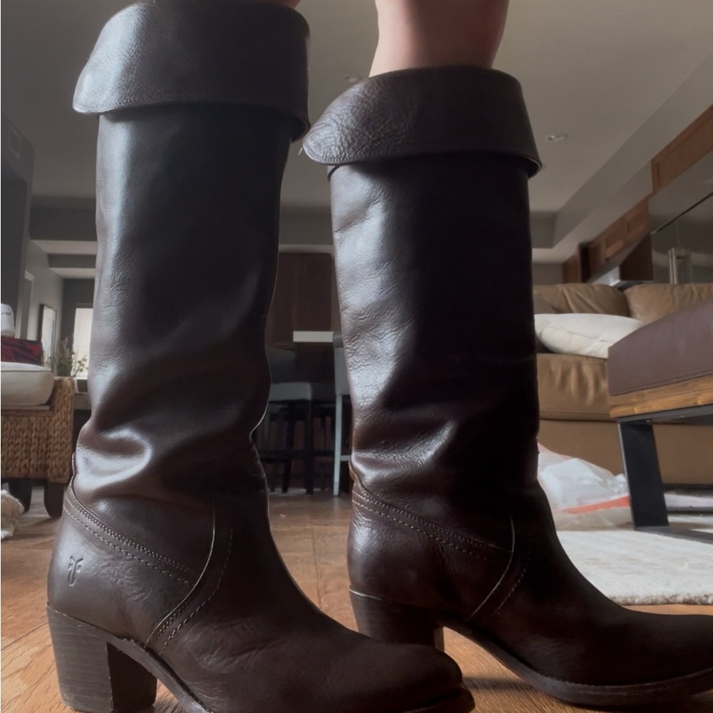 Frye Brown Leather Boots women’s size 8